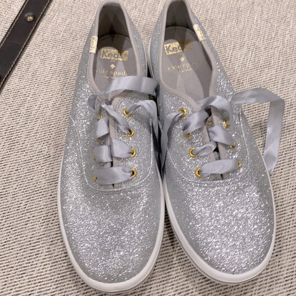 Brand new Kate Spade silver Keds size: US 8 UK5